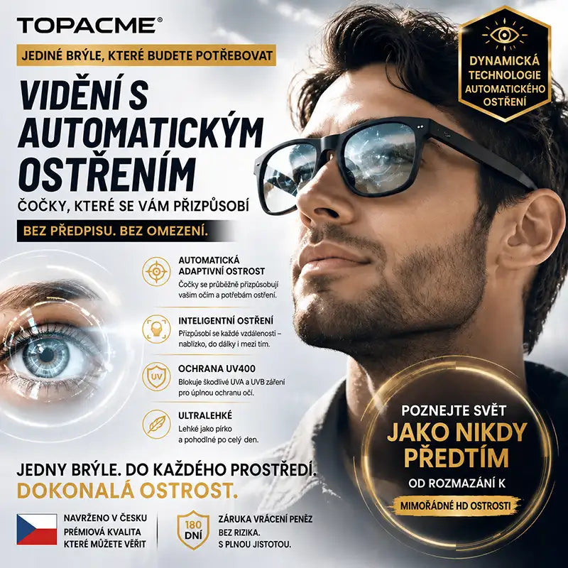 Chytré brýle TOPACME® TotalView – Ostrý zrak v každém prostředí