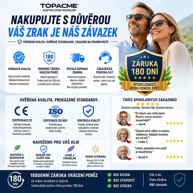 Chytré brýle TOPACME® TotalView – Ostrý zrak v každém prostředí