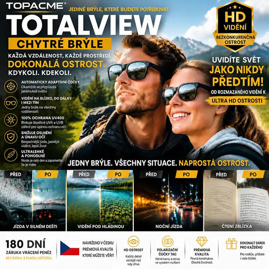 Chytré brýle TOPACME® TotalView – Ostrý zrak v každém prostředí