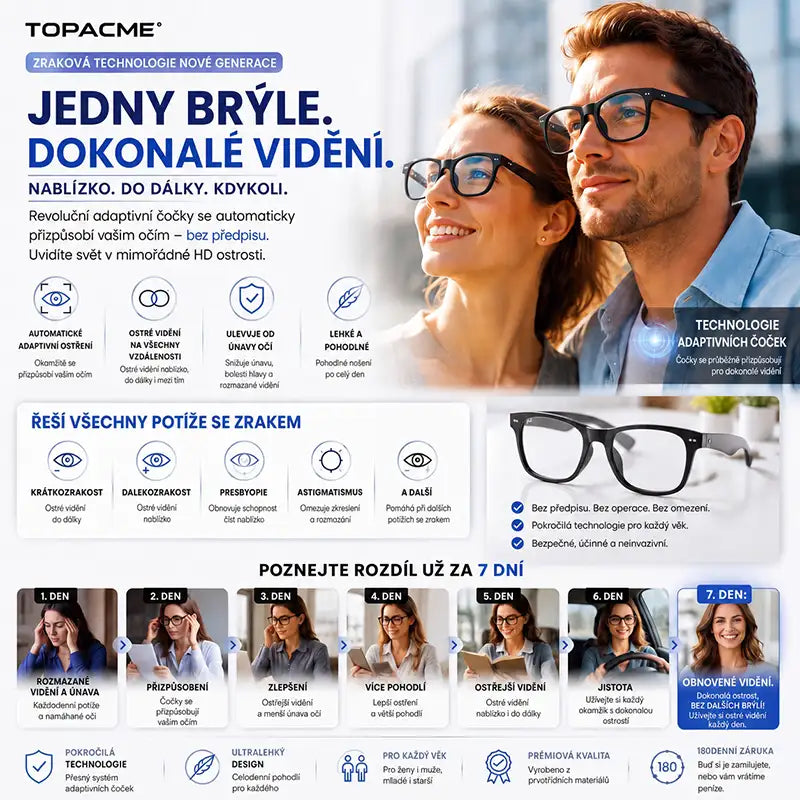 Chytré brýle TOPACME® TotalView – Ostrý zrak v každém prostředí