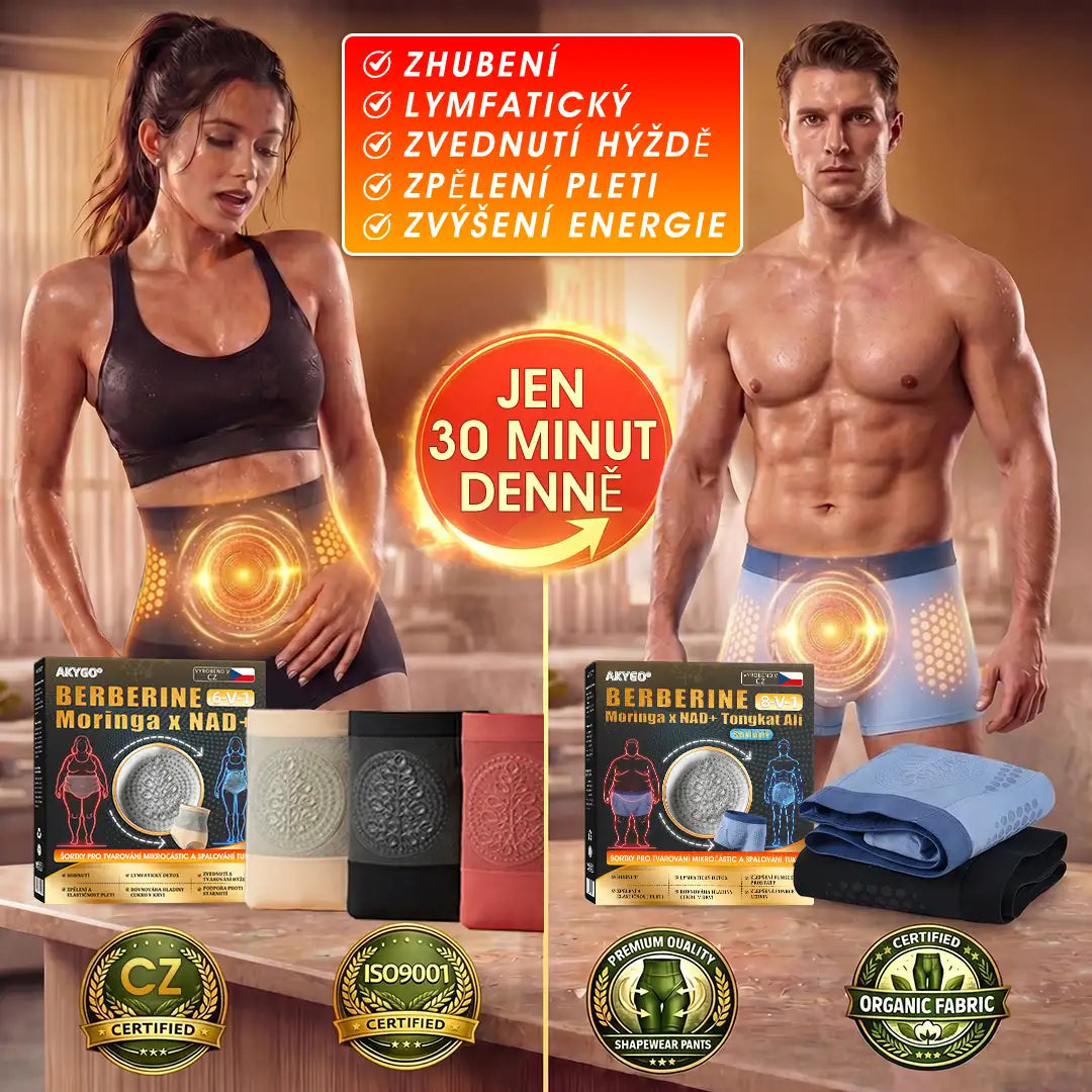 🇨🇿 Oficiální značkový obchod 🛡️ |⭐ AKYGO® 2026 Moringa × Berberin × NAD+ 6‑v‑1 Nano částicové formování těla a spalování tuků šortky (pro ženy i muže s vylepšenou podporou mužské vitality)