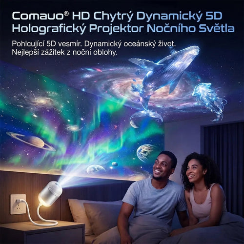 🌌 Projektor nočního osvětlení Comauo® — chytré dynamické 5D světlo do ložnice i dětského pokoje 🧸